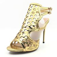 Sandals Spring Summer Fall Club Shoes Gladiator Customized Materials Wedding Party Evening Dress Stiletto Heel Buckle Silver Gold