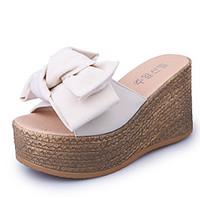 sandals summer creepers leatherette outdoor dress casual wedge heel bo ...