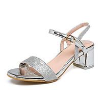 Sandals Spring Summer Fall Slingback Synthetic Office Career Party Evening Dress Chunky Heel Sequin