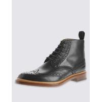 Savile Row Inspired Leather Brogue Boots