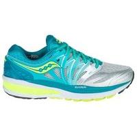 Saucony Hurricane ISO 2 Running Shoes - Womens - Blue/Silver/Citron