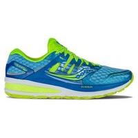 Saucony Triumph ISO 2 Running Shoes - Womens - Blue/Light Blue/Citron