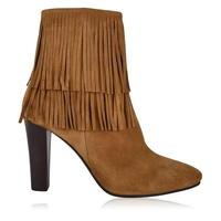 SAINT LAURENT Fringed Ankle Boots