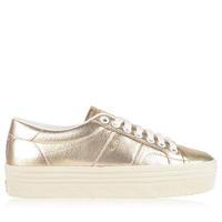 SAINT LAURENT Metallic Wedge Trainers