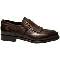 santoni 013976mc1cnvt50 mens loafers casual shoes in brown