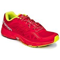 salomon sonic aero mens running trainers in red