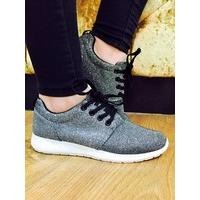 Saskia glitter light weight trainers