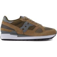 saucony sneaker shadow in beige suede and fabric mesh mens trainers in ...