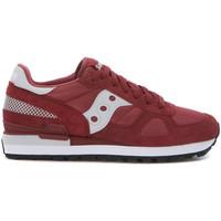 saucony sneaker shadow in bordeaux suede and net fabric mens shoes tra ...