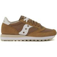 saucony sneaker jazz in camel suede and nylon mens trainers in beige