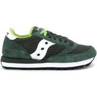 saucony sneaker modello jazz in suede e nylon verde scuro mens shoes t ...