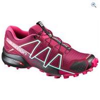 salomon womens speedcross 4 trail running shoe size 4 colour red