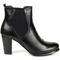 Sabatina Czarne Ocieplane NA Obcasie women\'s Low Ankle Boots in black
