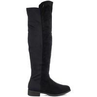 sabatina czarne elastyczne ocieplane womens boots in black