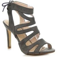 sabatina szare na obcasie womens sandals in grey