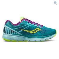 saucony swerve womens running shoe size 6 colour teal citron