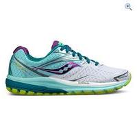 saucony ride 9 womens running shoe size 7 colour white teal