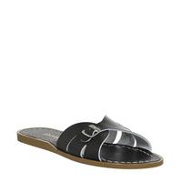 Salt Water Slide BLACK LEATHER