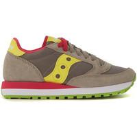saucony sneaker jazz in light grey and yellow suede and nylon womens s ...