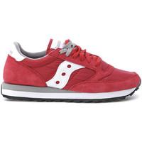 saucony sneaker jazz in suede e nylon rosso womens shoes trainers in r ...