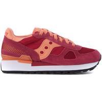 saucony sneaker shadow in fuchsia and pink suede and fabric mesh women ...