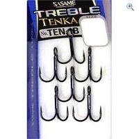 Sasame TEN-1B Tenka Treble Hook-Black Nickel (size 6, pack of 6)