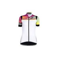 santini womens anna 2 short sleeve jersey white medium