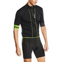 Santini Short Sleeve Jersey - Black/yellow, X-large