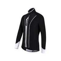 Santini 365 Vega Aqua Zero Long Sleeve Thermofleece Jersey - Black/white, Large