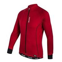 santini 365 ora long sleeve thermo fleece jersey red medium