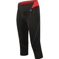 Santini Fs134promear Mearesy Womens Pro Grace 3/4 Shorts - Black/red, Medium