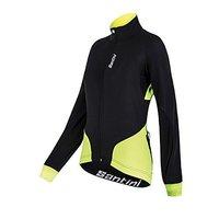 santini womens beta wind stopper free 210 jacket yellow small