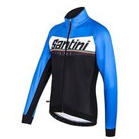 Santini 365 Meridian Warmsant Winter Jacket - Turquoise/black, Large