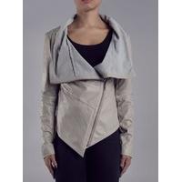 Sabina Drizzle Drape Cardi Leather Jacket