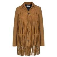 saint laurent fringed suede jacket