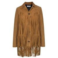 SAINT LAURENT Fringed Suede Jacket