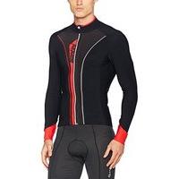 Santini 365 Vega Aqua Zero Long Sleeve Thermofleece Jersey - Black/red, 2x-large