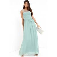 sage embellished neck maxi dress