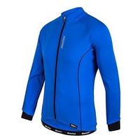 Santini 365 Ora Long Sleeve Thermo Fleece Jersey - Turquoise, Small