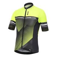 santini mens tono short sleeve jersey yellow medium