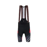 Santini Men\'s Tono Nat Pad Bib Shorts, Black/red, 2x-large