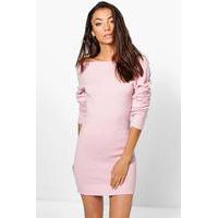 Sady Knitted Off The Shoulder Dress - blush