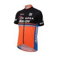 santini replica mens de rosa 16 short sleeve jersey black small