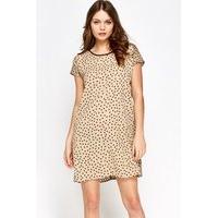 Sand Polka Dot Swing Dress