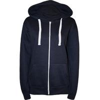 samantha plain zip hoodie navy blue