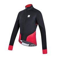 santini fashion beta wind stopper jacket blackred small