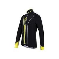 Santini 365 Vega Aqua Zero Long Sleeve Thermofleece Jersey - Black/yellow, Small