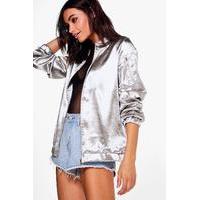 Satin Bomber - silver