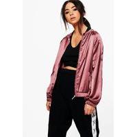 Satin Bomber Jacket - mocha