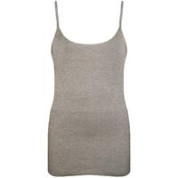 Sandra Strappy Camisole Vest Top - Light Grey